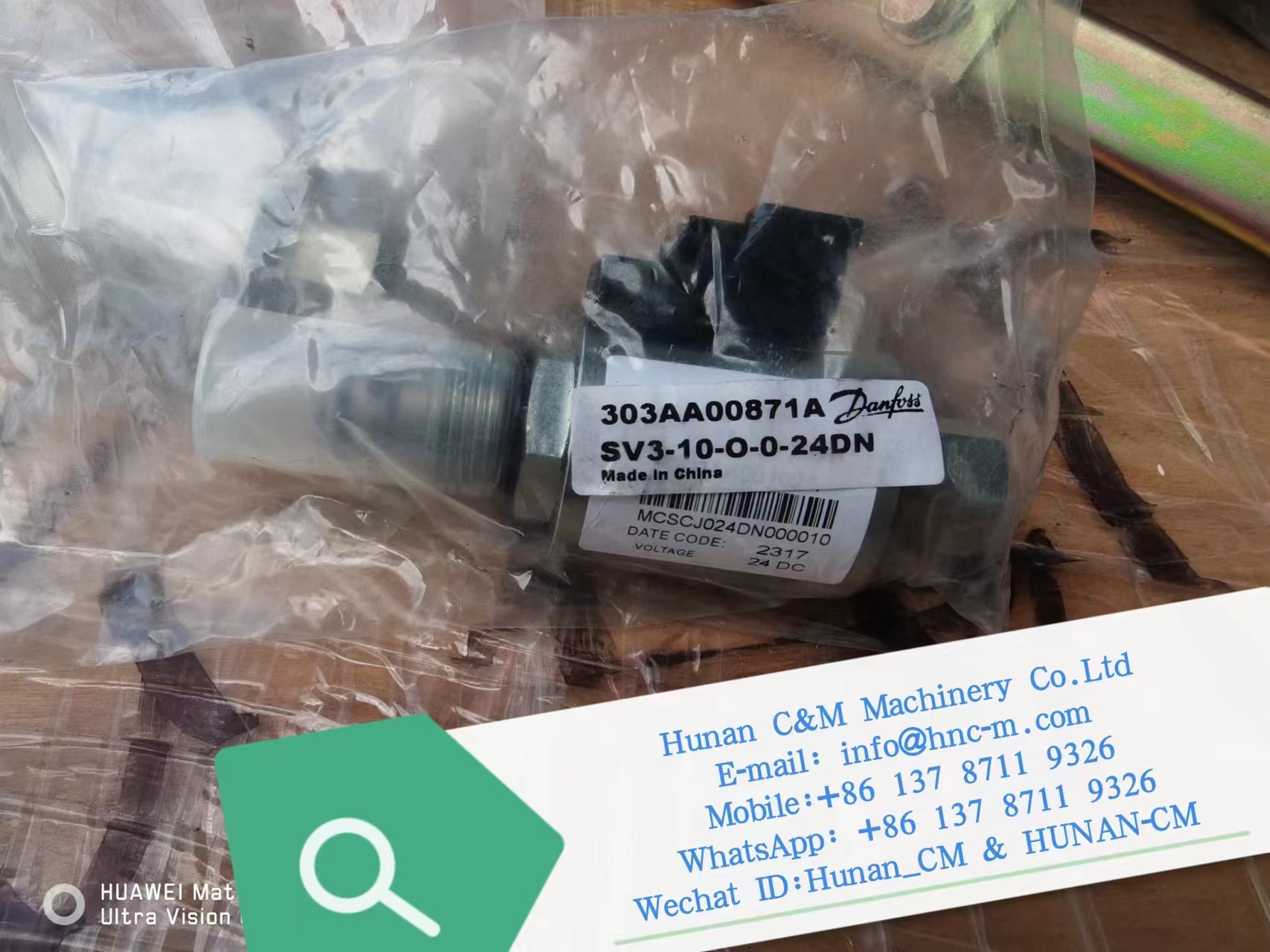 SANY Reach Stacker SRSC4545H1 solenoid valve  60338456  SV3-10-O-0-24DN 300AA001102A  MCSCJ024DN00010